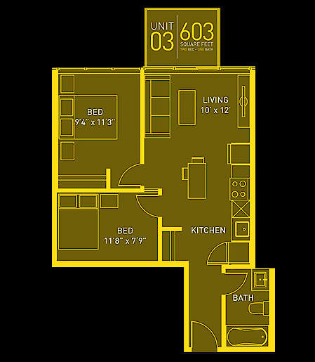 Calgary 2 bedrooms Condo Unit for rent. Property photo: 100673-3