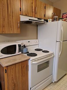 Kitchen+with+new+fridge+%26amp%3B+stove+not+microwave+ Edmonton 1 bedroom Condo Unit for rent. Property photo: 323203-2