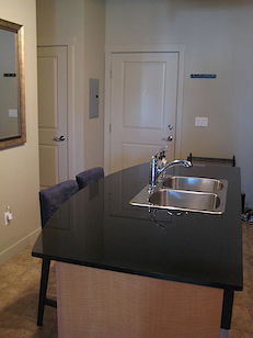Extended+granite+countertop+can+be+used+as+a+breakfast+bar Calgary 1 bedroom Condo Unit for rent. Property photo: 42032-2