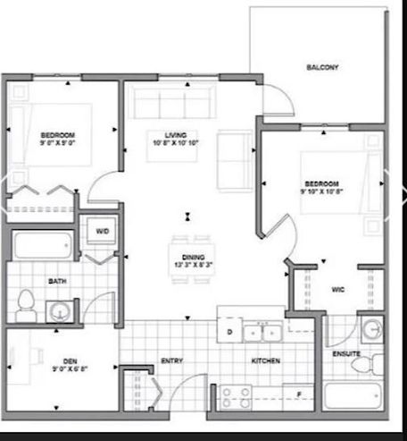 Calgary 2 + Den bedrooms Condo Unit for rent. Property photo: 439313-1