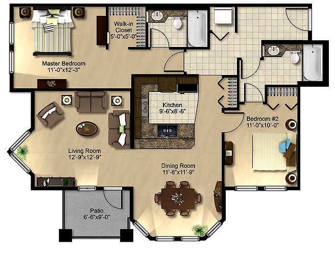Calgary 2 bedrooms Condo Unit for rent. Property photo: 455619-1