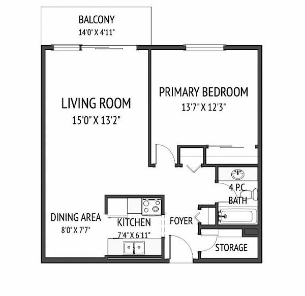 Calgary 1 bedroom Condo Unit for rent. Property photo: 536816-2
