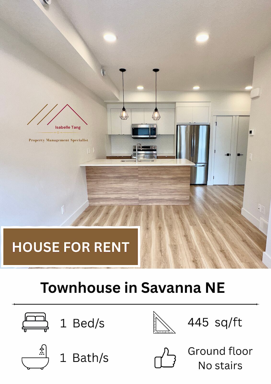 Calgary 1 bedroom Townhouse for rent. Property photo: 589145-1