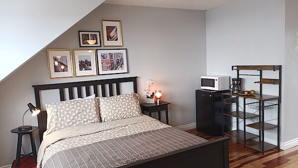 Convenient+kitchenette+with+a+new+mini+fridge+and+appliances Calgary 1 bedroom Room For Rent for rent. Property photo: 644920-2