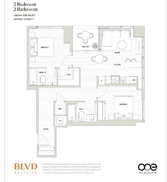 Calgary 2 bedrooms Condo Unit for rent. Property photo: 647057-1
