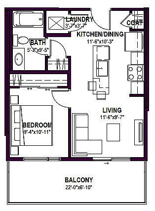Calgary 1 bedroom Condo Unit for rent. Property photo: 679864-2