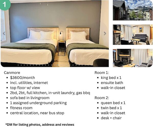 Canmore 2 bedrooms Condo Unit for rent. Property photo: 680079-3